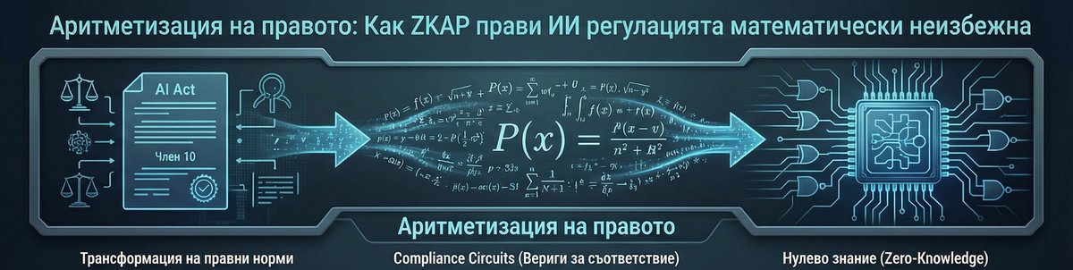 Arithmetization of Law: From AI Act to Compliance Circuits — ZKAP deterministic mapping of legal statutes into cryptographic polynomial constraints